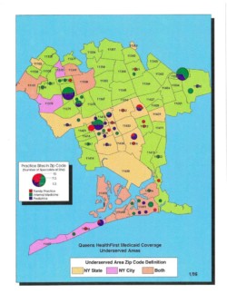 Map of Brooklyn Showing Underserved Medical Coverage Map of Brooklyn Showing Underserved Medical Coverage