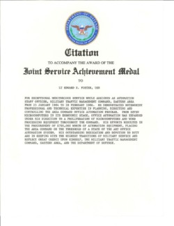 Joint Service Achievement Medal Citation Joint Service Achievement Medal Citation