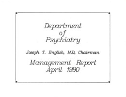 Monthly Management Report, Cover Page Monthly Management Report, Cover Page