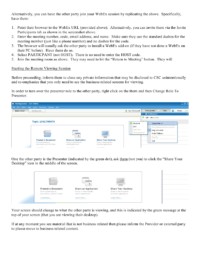 Directions for Using WebEx to do Remote Troubleshooting, page 3 Directions for Using WebEx to do Remote Troubleshooting, page 3